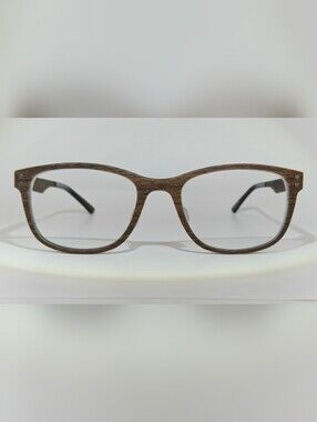 Earth. True Wood Brown Square Eyeglass Frames. Well Made Finish.